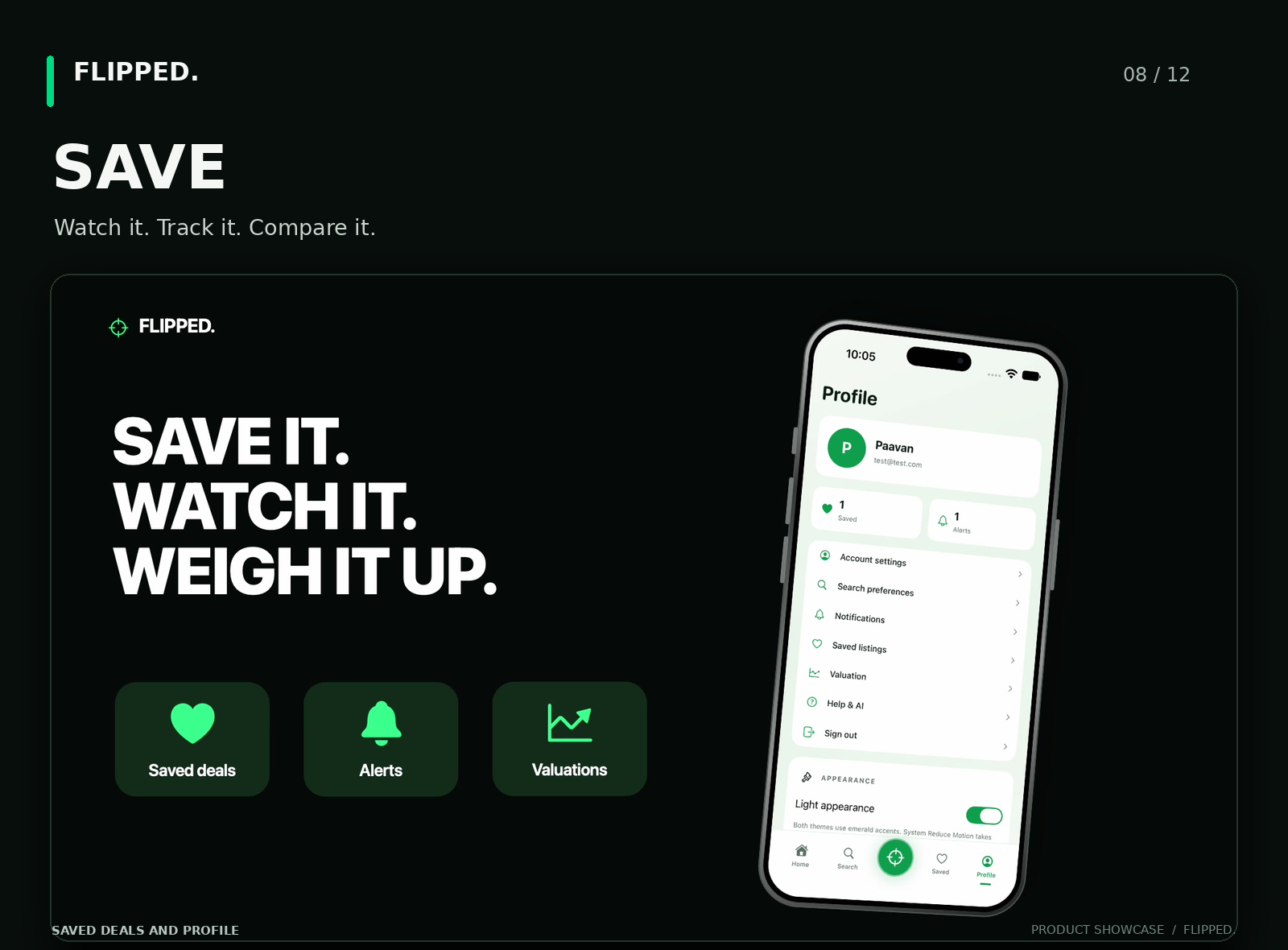 Flipped Save screen